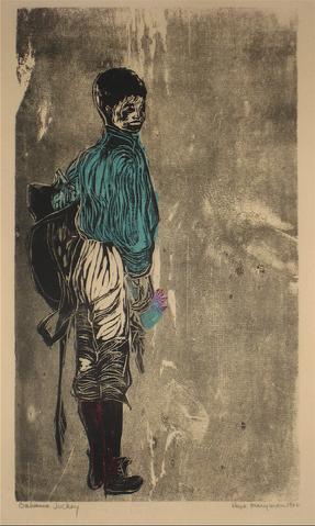 <i>Bahama Jockey</i><br>1962 Woodcut<br><br>#8584