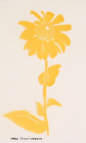 Yellow Sunflower<br>1960-70s Serigraph<br><br>#71329