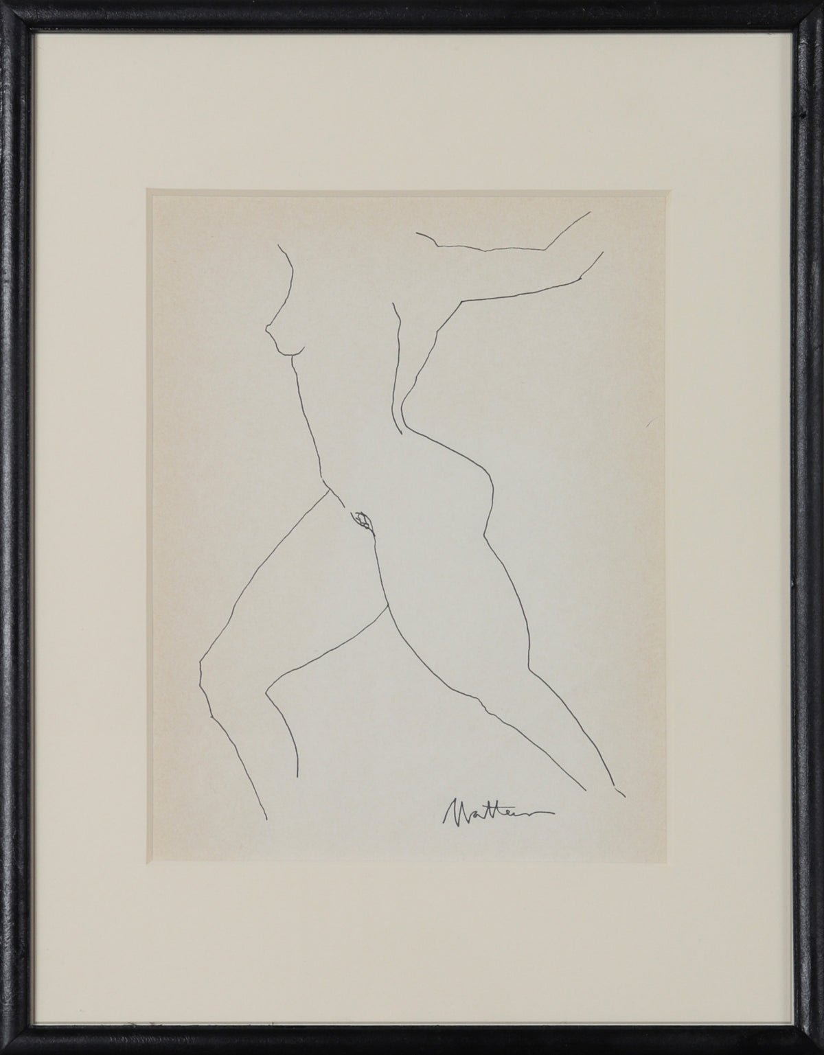 Linear Abstracted Nude &lt;br&gt;1989 Ink &lt;br&gt;&lt;br&gt;#29762