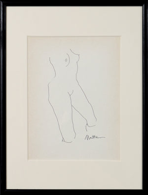Minimalist Abstracted Nude<br> 1989 Ink <br><br>#29779