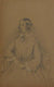 Regal Seated Woman, Portrait Study<br>Early-Mid 1800s Graphite<br><br>#10139