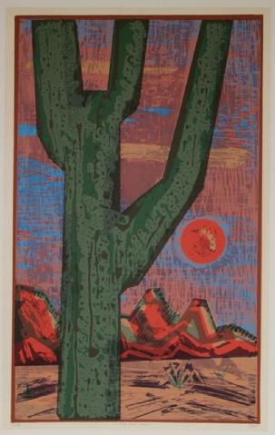 <i>Red Rock Canyon</i><br>1960s Serigraph Desert Scene<br><br>#19506