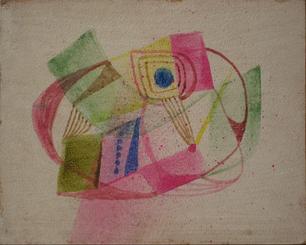 Colorful Retro Abstract<br>1960s, Watercolor<br><br>#13528