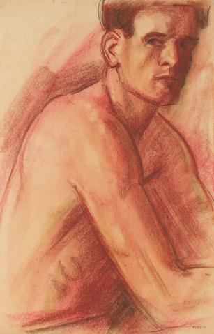 Portrait of a Man&lt;br&gt;Early-Mid Century Pastel Drawing&lt;br&gt;&lt;br&gt;#90749