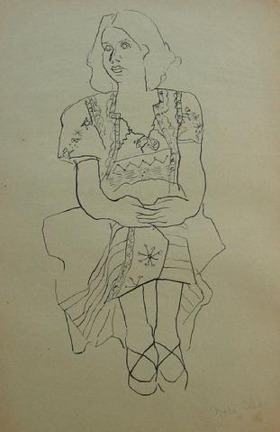 <i>Zola Clear</i><br>1930-50s Pen & Ink<br><br>#16043