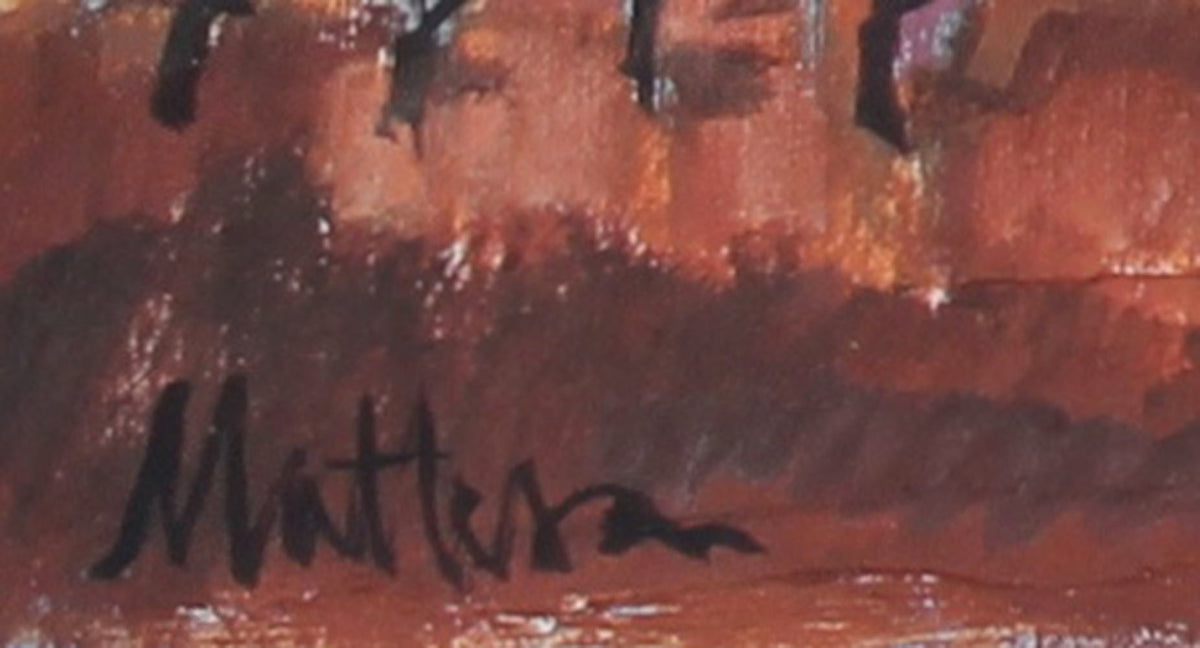 Modernist Desert Landscape<br>1971 Oil<br><br>#31689