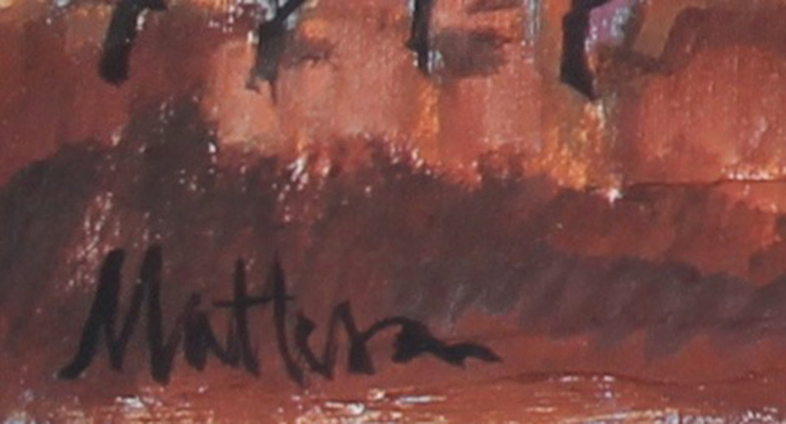 Modernist Desert Landscape<br>1971 Oil<br><br>#31689