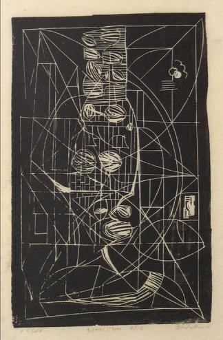 <i>Negra</i><br>1964 Linoleum Block Print<br><br>#14854