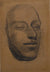 Modernist Mask Study<br>1920-30s Graphite<br><br>#9410