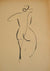 Modernist Nude Figure<br>Pen & Ink, 1930-50s<br><br>#15939