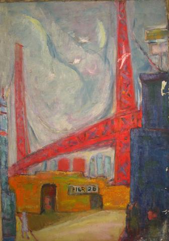 The Bay Bridge<br>Mid Century Oil<br><br>#4871