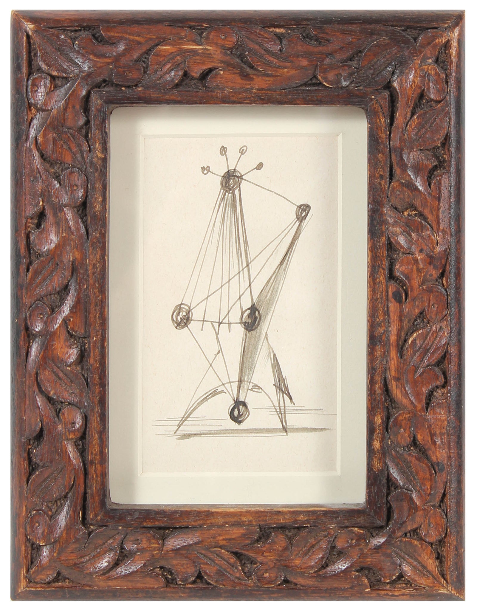 Mid-Century Abstract Drawing<br>1952 Ink on Paper<br><br>#3484