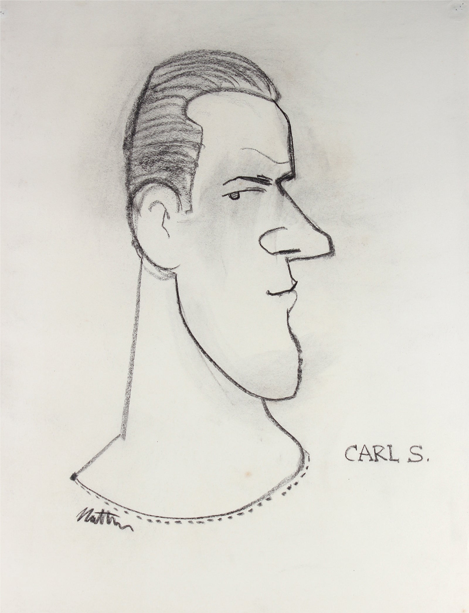 <i>Carl S.</i> <br>1945 Charcoal <br><br>#35146
