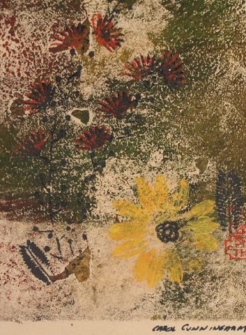 Purple & Yellow Flowers<br>1963 Monotype<br><br>#71320