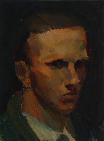 <i>Self Portrait</i><br>1927 Oil on Paper<br><br>#9487