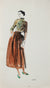 Elegant Fashion Pose<br>Watercolor, 1946-54<br><br>#3571