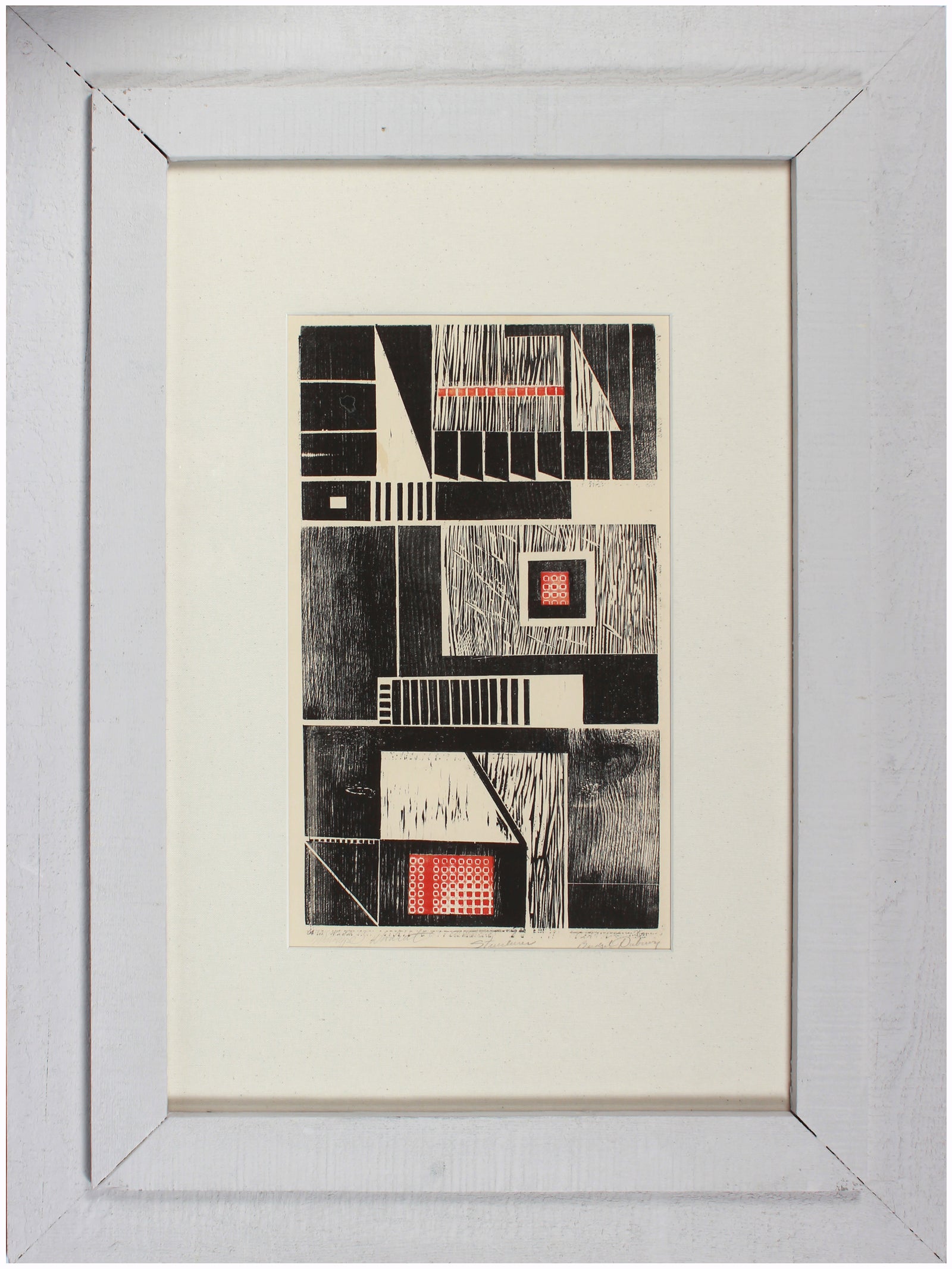 <i>Structures</i> <br>Mid Century Woodcut <br><br>#35937