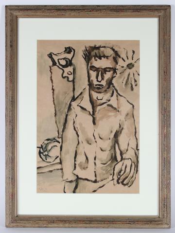 Self-Portrait<br>1941 Gouache<br><br>#30958