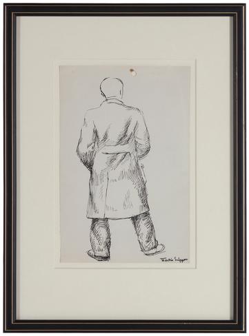 Man in a Trench Coat<br>Mid Century Ink<br><br>#49932
