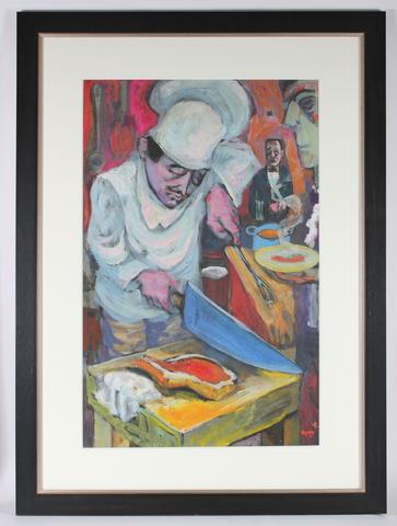 <i>Poor Little Cook</i><br>1952 Casein on Paper<br><br>#33553
