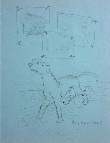 <i>Self-Conscious</i><br>1940-60s Graphite<br><br>#10801