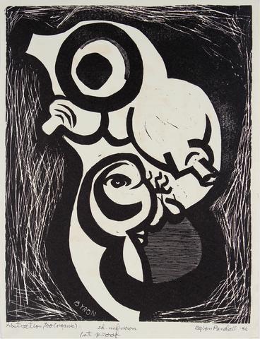<i>Abstraction, Too (Organic)</i><br>1946 Linoleum Block Print<br><br>#30675