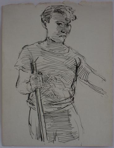 Mid Century Moderinst Ink Figure<br><br>#7726