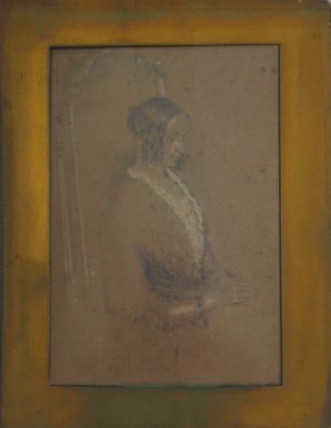 Contemplative Seated Woman, Portrait Study<br>Early-Mid 1800s<br><br>#10118