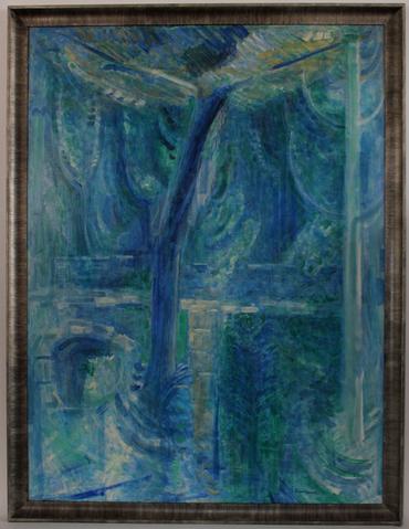 <i>Blue Gardens</i><br>Oil on Masonite<br><br>#19609