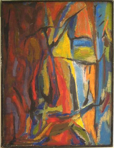 Viivd Expressionist Abstract&lt;br&gt;1957 Oil&lt;br&gt;&lt;br&gt;#4930