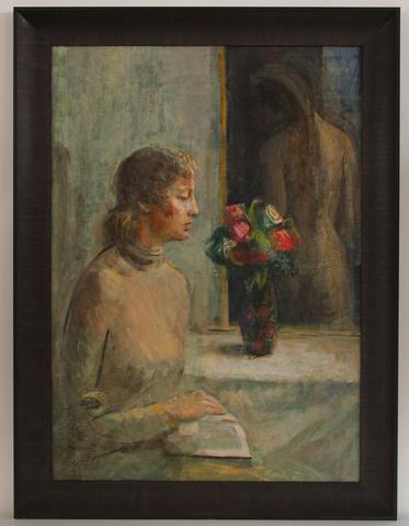 <i>Girl in the Window</i><br>1949 Oil on Canvas<br><br>#19588