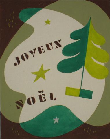 Joyeux Noel&lt;br&gt;1930-60s Lithograph&lt;br&gt;&lt;br&gt;#13203