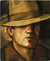 Portrait of A Man in A Hat<br>1930-60s Watercolor<br><br>#13380