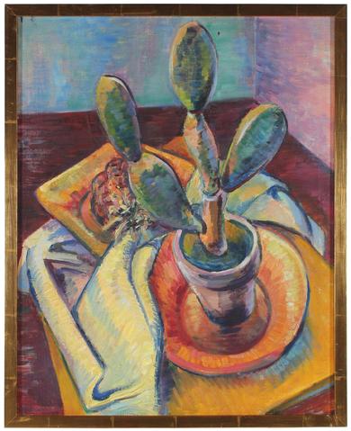 Modernist Cactus<br>Mid Century Oil<br><br>#49491