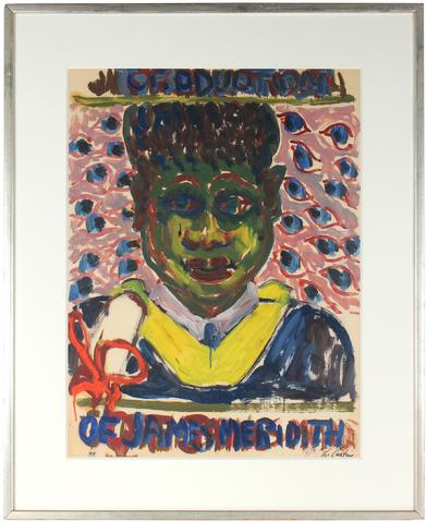 <i>Graduation of James Meridith</i><br>Mid Century Acrylic<br><br>#5366