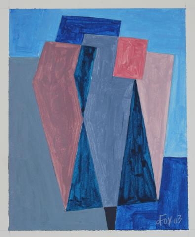 Cool Geometric Abstract<br>2004 Acrylic on Paper<br><br>#19202