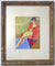 Elegant Figure with Umbrella<br>1950-60s Distemper<br><br>#12649