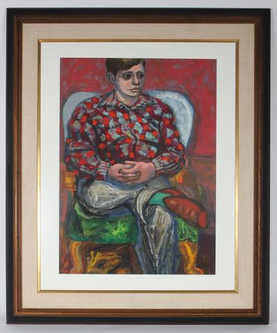 <i>Portrait Of A Writer</i><br>1956 Casein on Paper<br><br>#33399