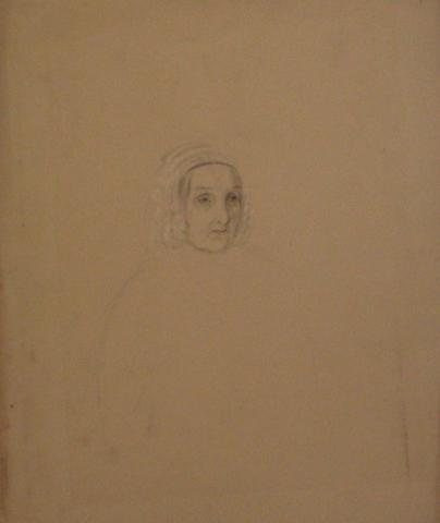 Study of an Old Woman's Face<br>Watercolor, Early-Mid 1800s<br><br>#10142
