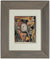 Modernist Figure Scene<br>1940s Watercolor & Ink<br><br>#49910