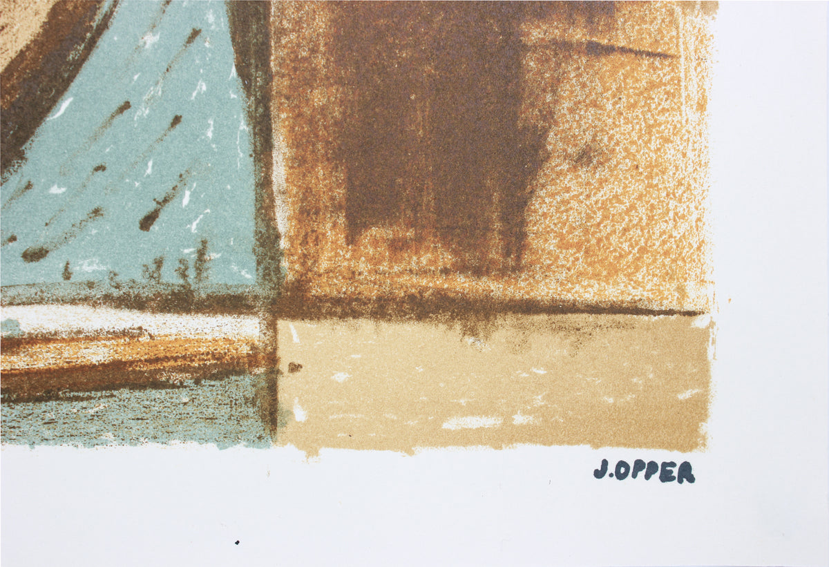 Warm Organic Forms<br>1940-50s Stone Lithograph<br><br>#40768