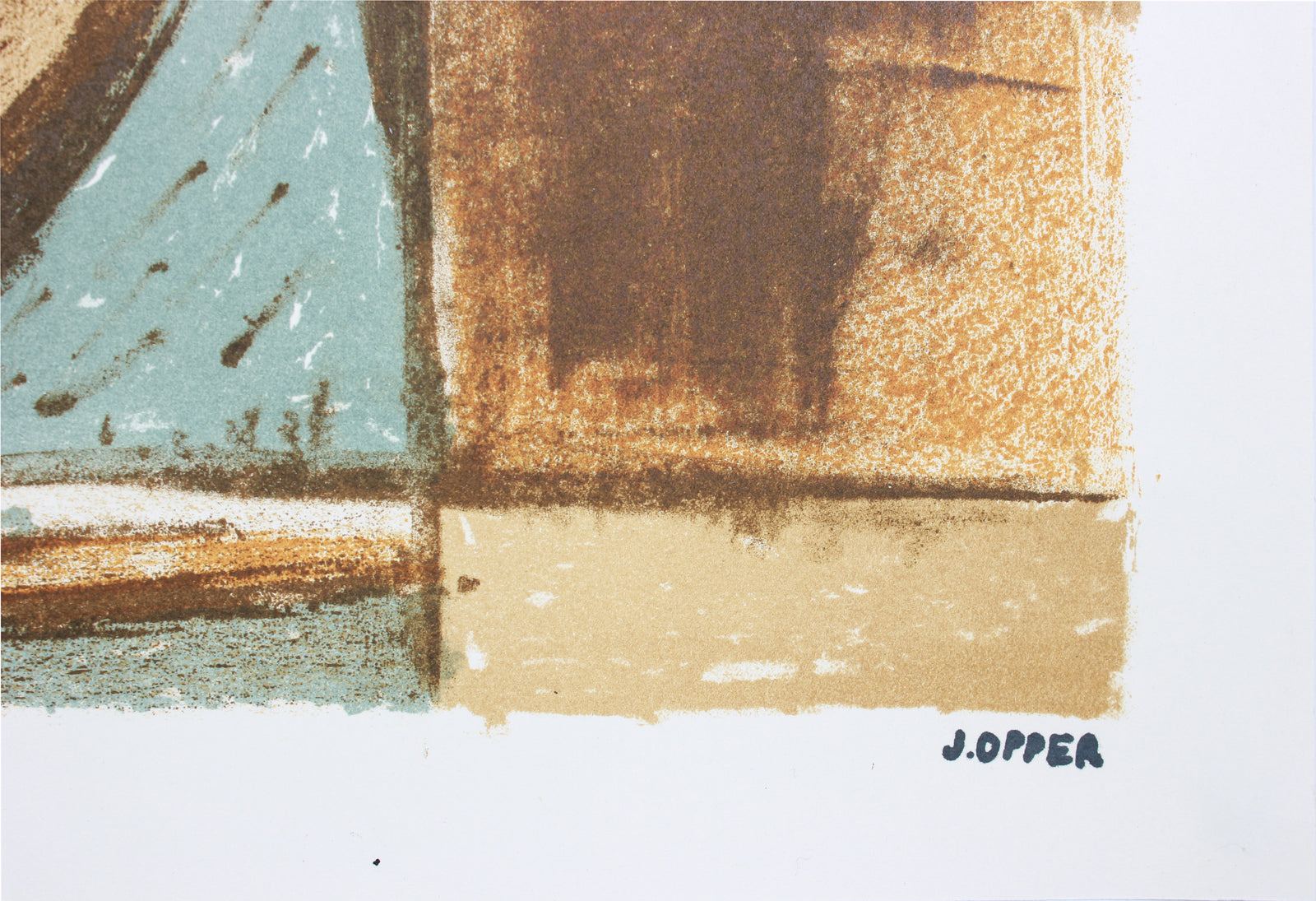 Warm Organic Forms<br>1940-50s Stone Lithograph<br><br>#40768