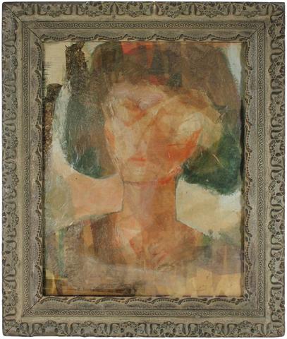 Abstracted Portrait of A Woman<br>Mid Century Collage<br><br>#80157