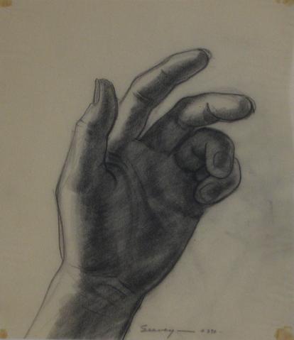 Reaching Hand Study<br>1920-30s Graphite<br><br>#9484