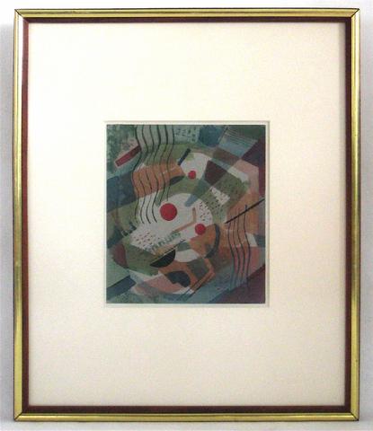 Abstract In Subdued Hues<br>Late 1940s, Watercolor<br><br>#13397