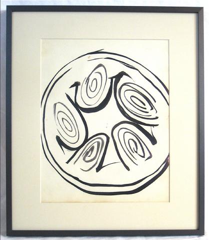 Monochrome Abstract&lt;br&gt;1960s Ink Drawing&lt;br&gt;&lt;br&gt;#9988