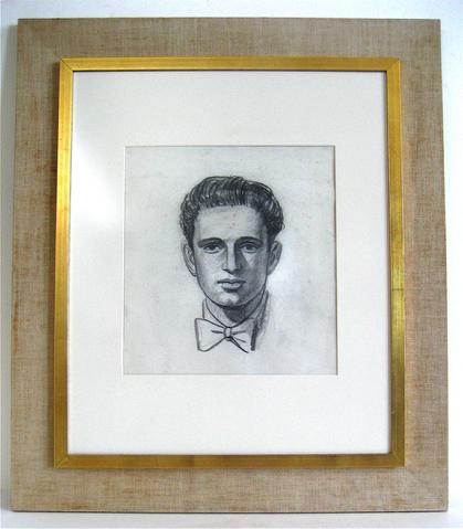 <i>Dapper Bowtie</i><br>1920-30s Graphite Portrait<br><br>#9588