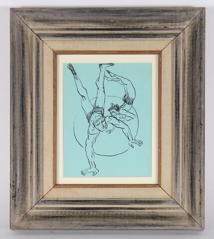 Balancing Gymnasts<br>1956 Ink on Cardstock<br><br>#30669