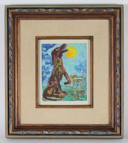 Dogs In The Sun<br>1956 Gouache<br><br>#30665