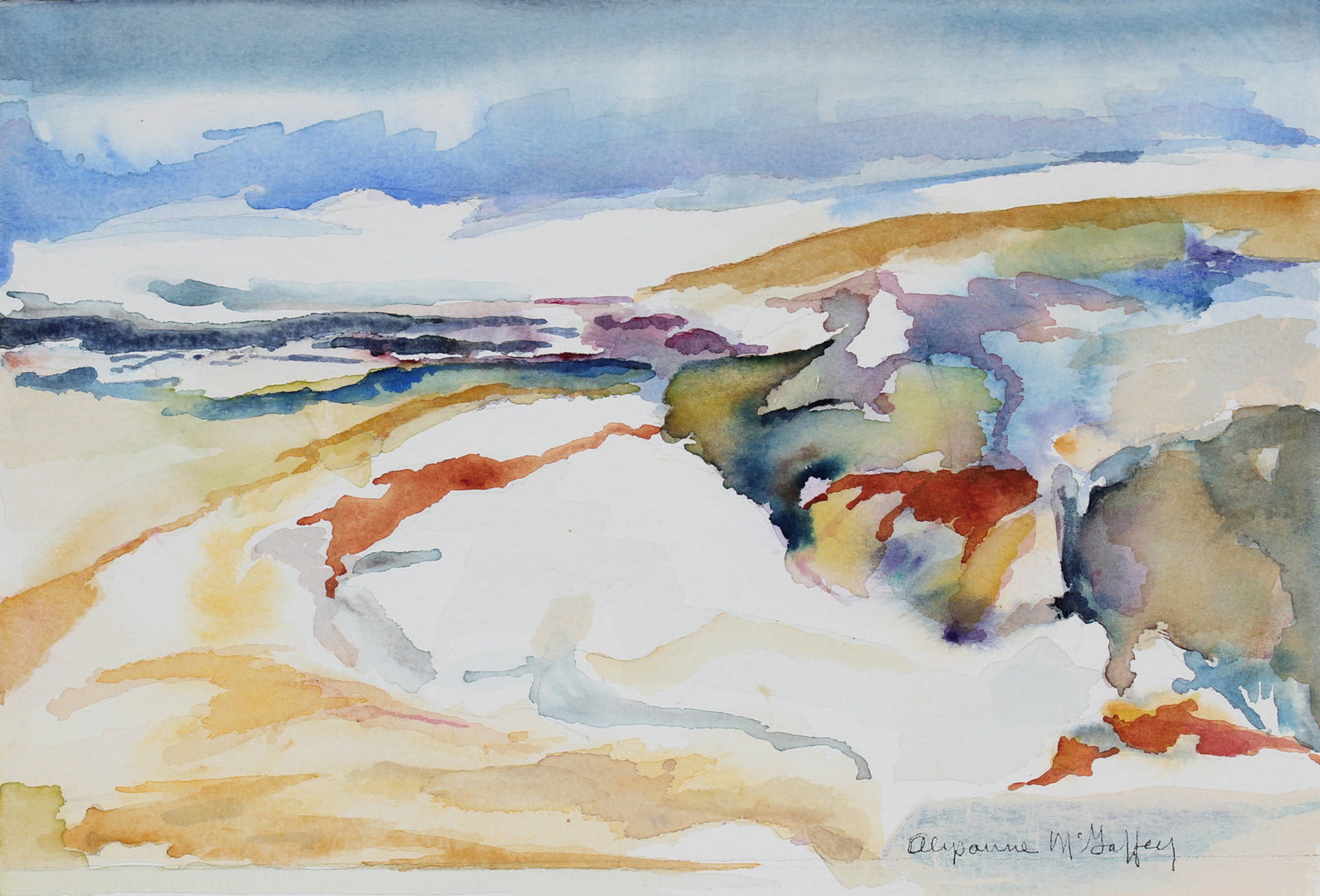 <i>Sand Dunes</i> <br>20th Century Watercolor <br><br>#43995